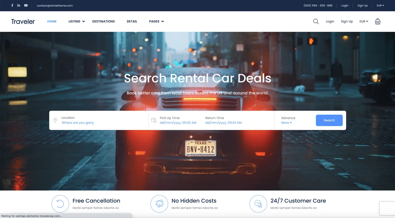 Travel - Booking WordPress Theme